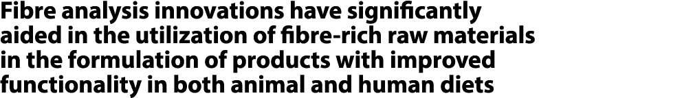 Fibre analysis innovations have significantly aided in the utilization of fibre rich raw materials in the formulation...