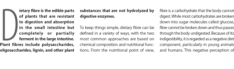 Dietary fibre is the edible parts of plants that are resistant to digestion and absorption in the small intestine but...