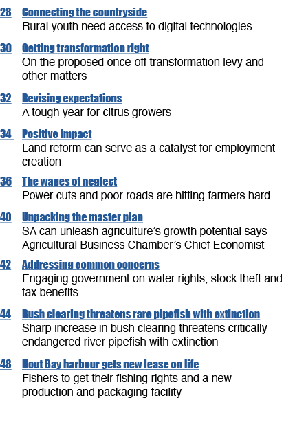 28 Connecting the countryside Rural youth need access to digital technologies 30 Getting transformation right On the ...