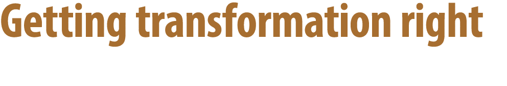 Getting transformation right