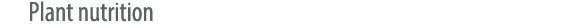 Plant nutrition