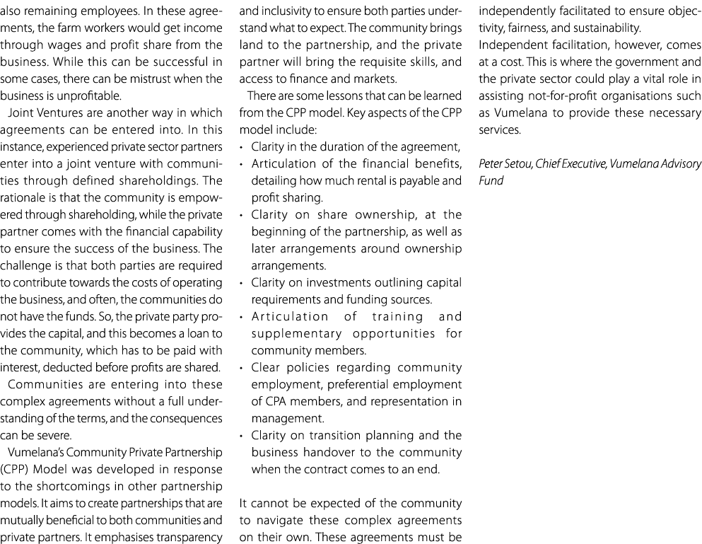 also remaining employees. In these agreements, the farm workers would get income through wages and profit share from ...