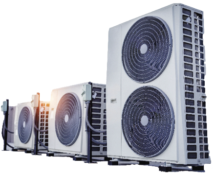 Air conditioning outdoor unit compressor install outside the building.