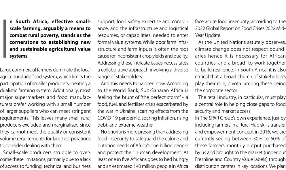 In South Africa, effective small scale farming, arguably a means to combat rural poverty, stands as the cornerstone t...