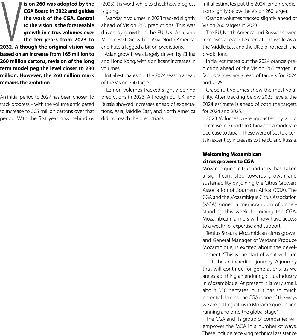 Vision 260 was adopted by the CGA Board in 2022 and guides the work of the CGA. Central to the vision is the foreseea...