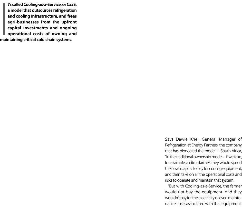 It’s called Cooling as a Service, or CaaS, a model that outsources refrigeration and cooling infrastructure, and free...