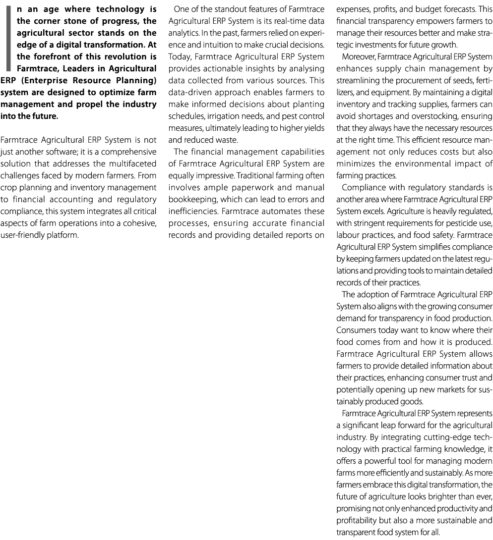 In an age where technology is the corner stone of progress, the agricultural sector stands on the edge of a digital t...