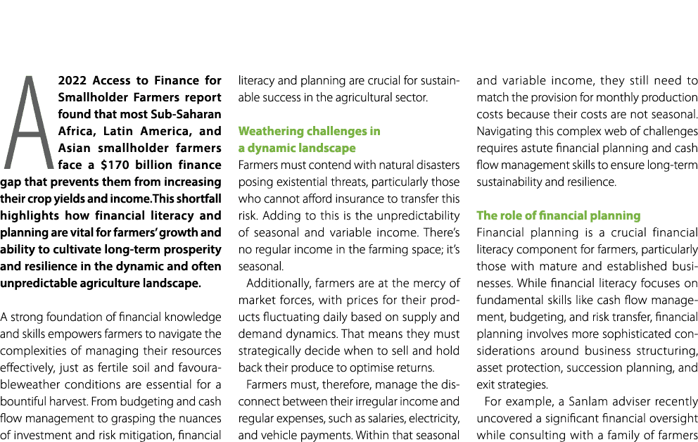 A 2022 Access to Finance for Smallholder Farmers report found that most Sub Saharan Africa, Latin America, and Asian ...
