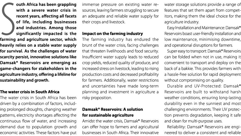 South Africa has been grappling with a severe water crisis in recent years, affecting all facets of life, including b...