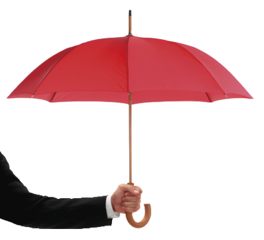 The businessman holding a red umbrella is isolated against a pure white background allowing for endless copy space.Click on the links below to view lightboxes.