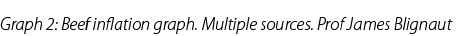 Graph 2: Beef inflation graph. Multiple sources. Prof James Blignaut