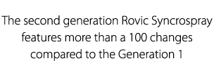 The second generation Rovic Syncrospray features more than a 100 changes compared to the Generation 1
