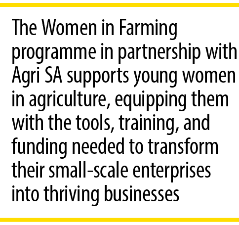 The Women in Farming programme in partnership with Agri SA supports young women in agriculture, equipping them with t...