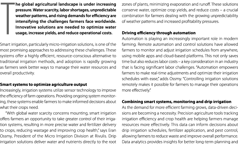 The global agricultural landscape is under increasing pressure. Water scarcity, labor shortages, unpredictable weathe...