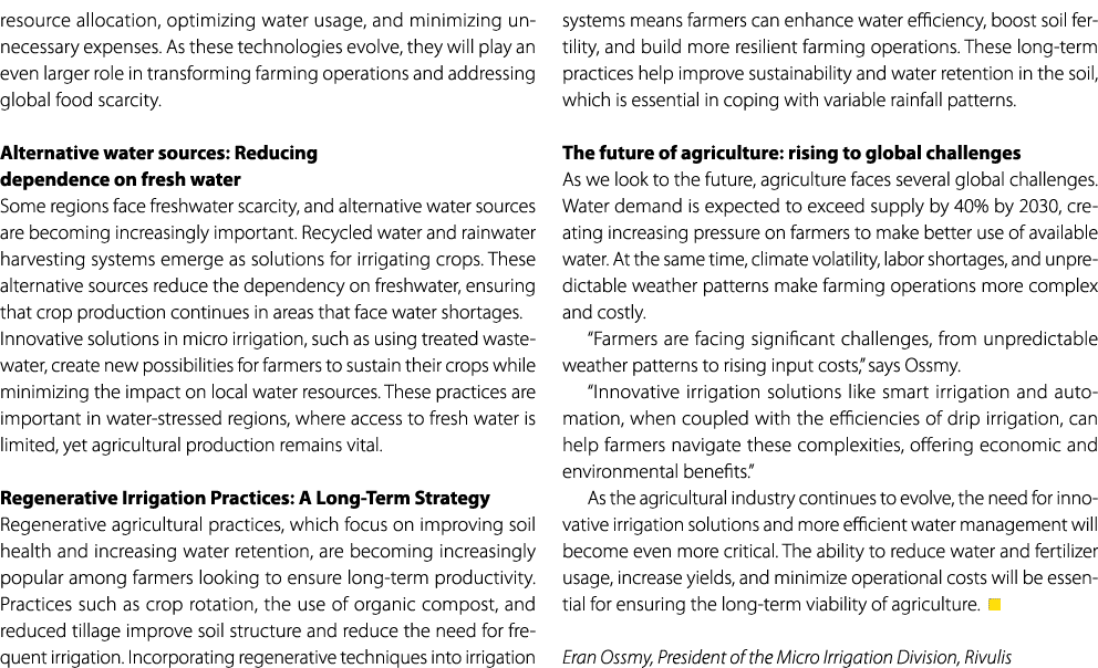 resource allocation, optimizing water usage, and minimizing unnecessary expenses. As these technologies evolve, they ...