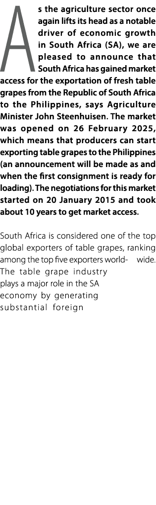 As the agriculture sector once again lifts its head as a notable driver of economic growth in South Africa (SA), we a...